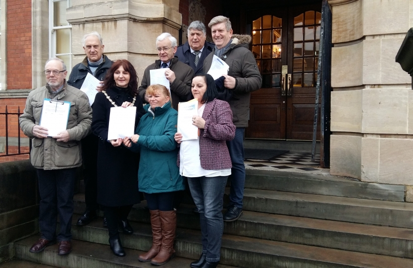 Library Petition Presented to Mayor