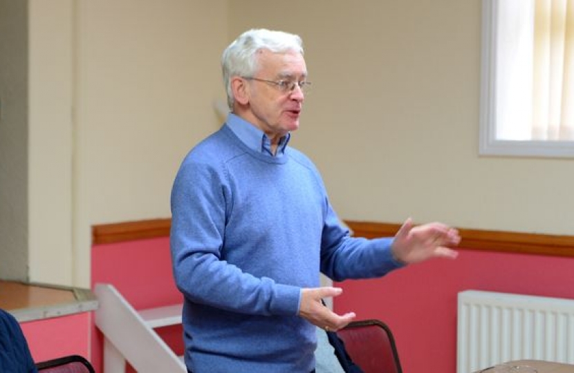 Martin Vickers MP for Cleethorpes speaks during the meeting 