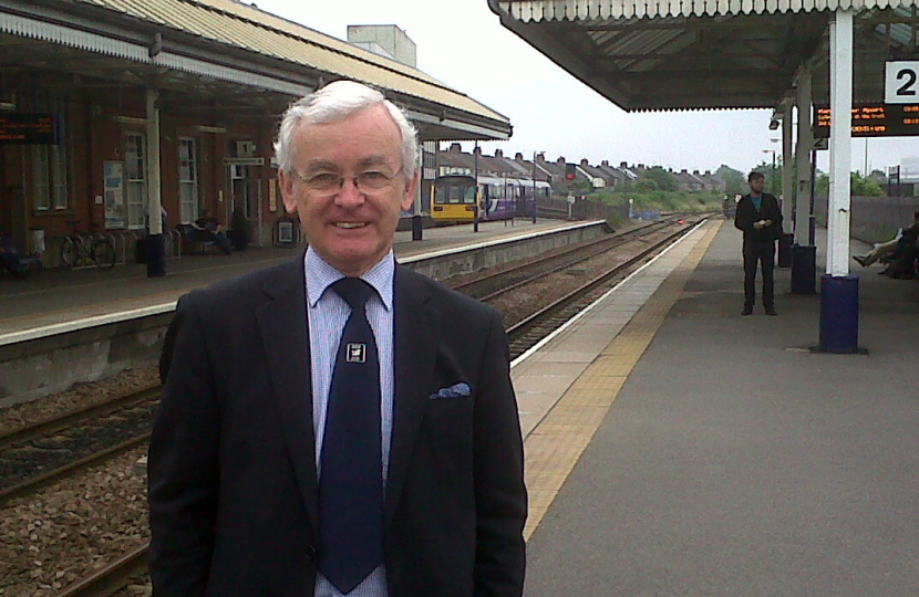 Martin at the train station