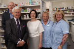 Martin with Ursula Lidbetter, Alastair and staff at a local pharmacy